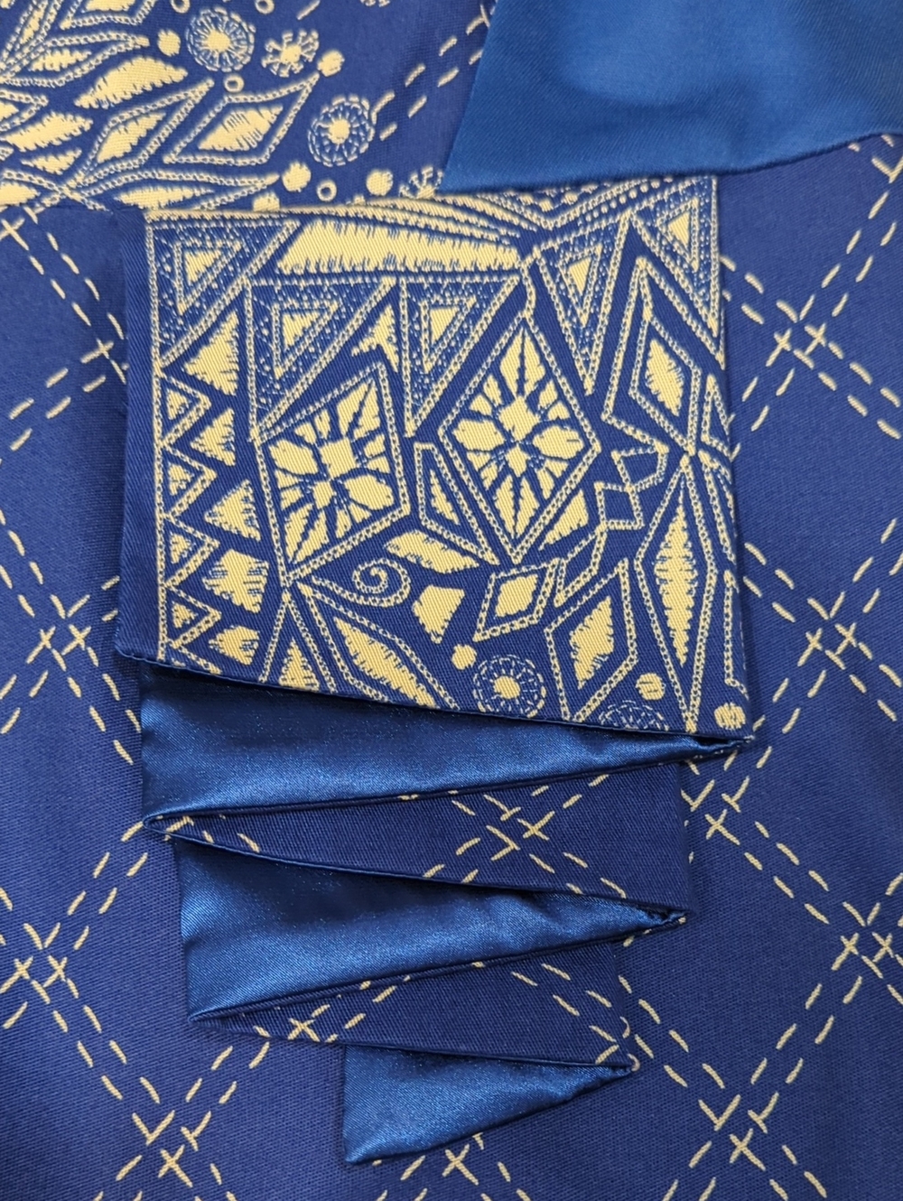 Spiegel Royal Blue Geometric Sleeveless Sheath Dress Size 16 - Picture 4 of 12